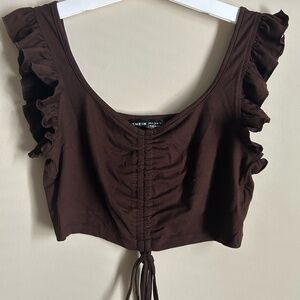 Brown Crop top